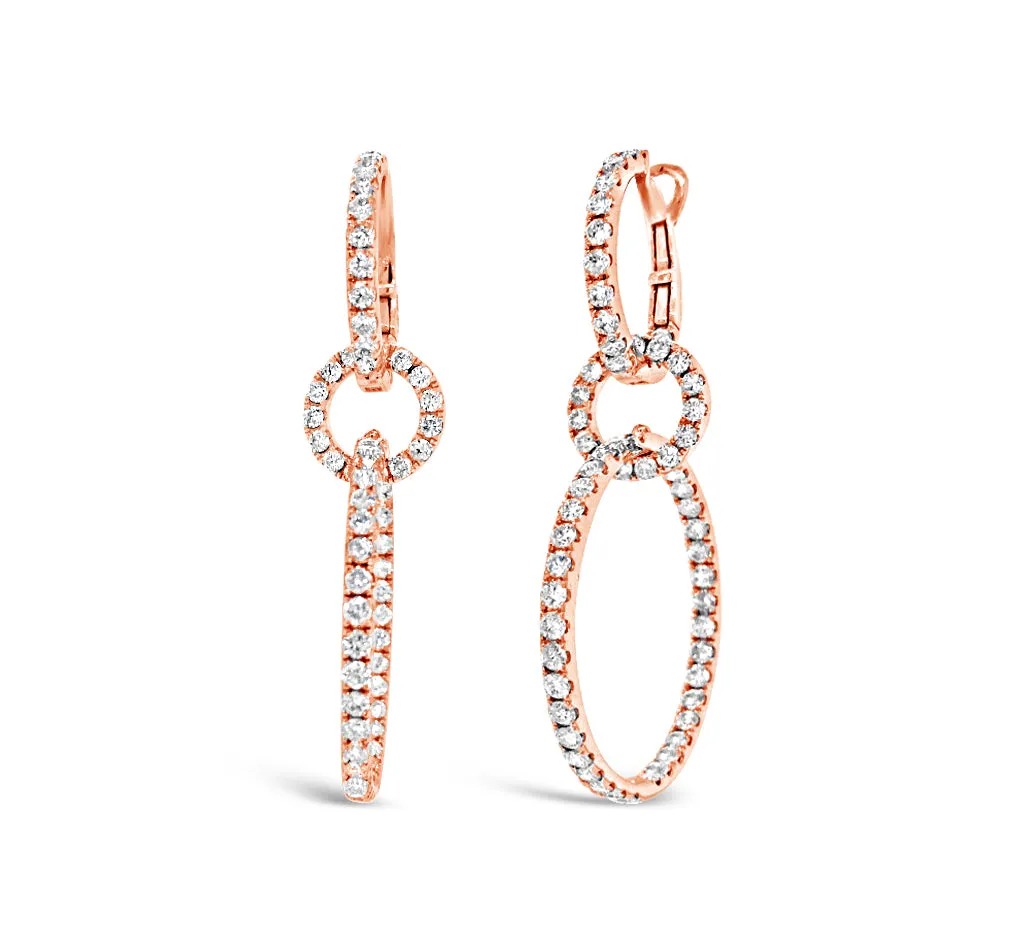 Diamond Dangle Cocktail Earrings