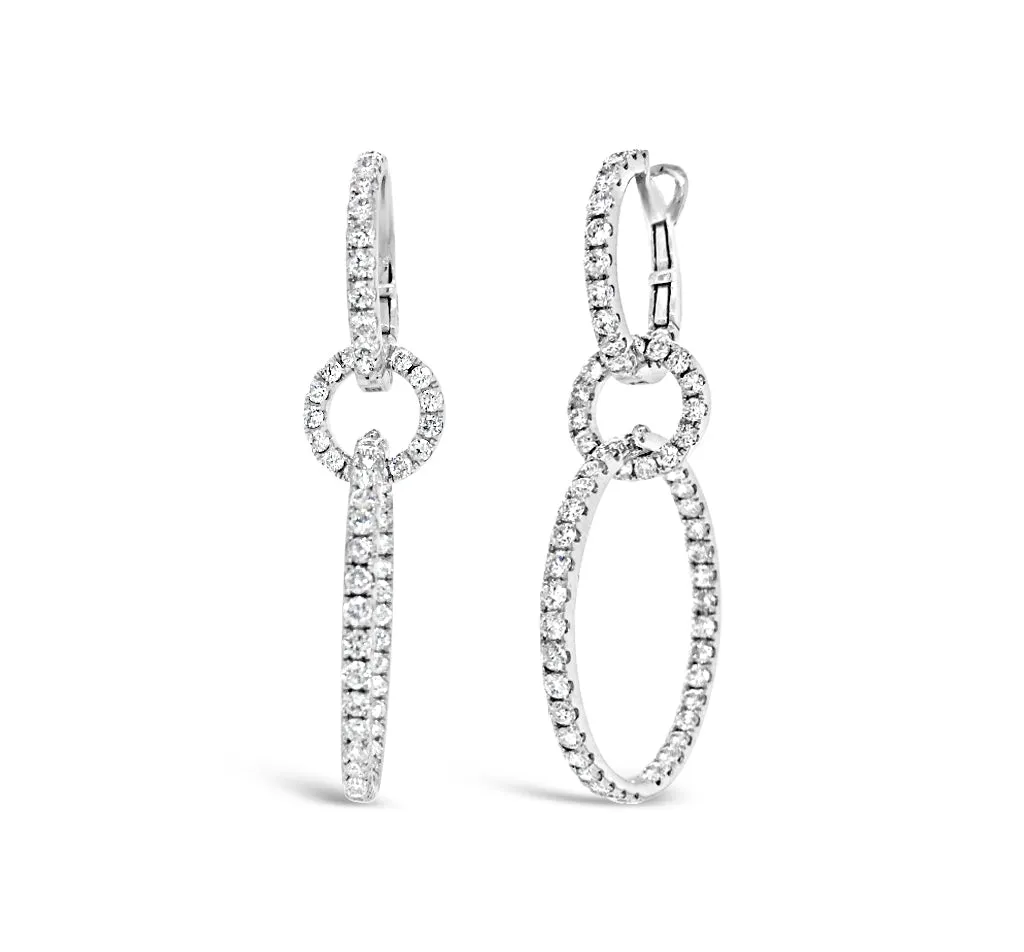Diamond Dangle Cocktail Earrings