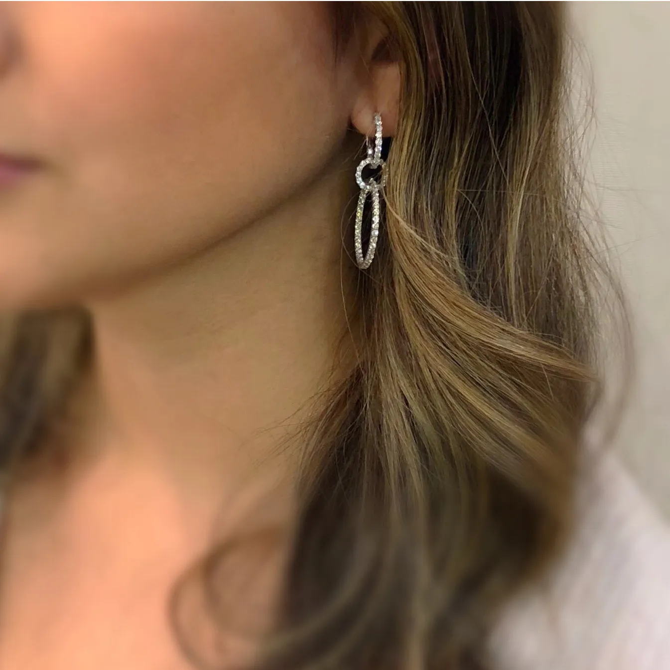 Diamond Dangle Cocktail Earrings