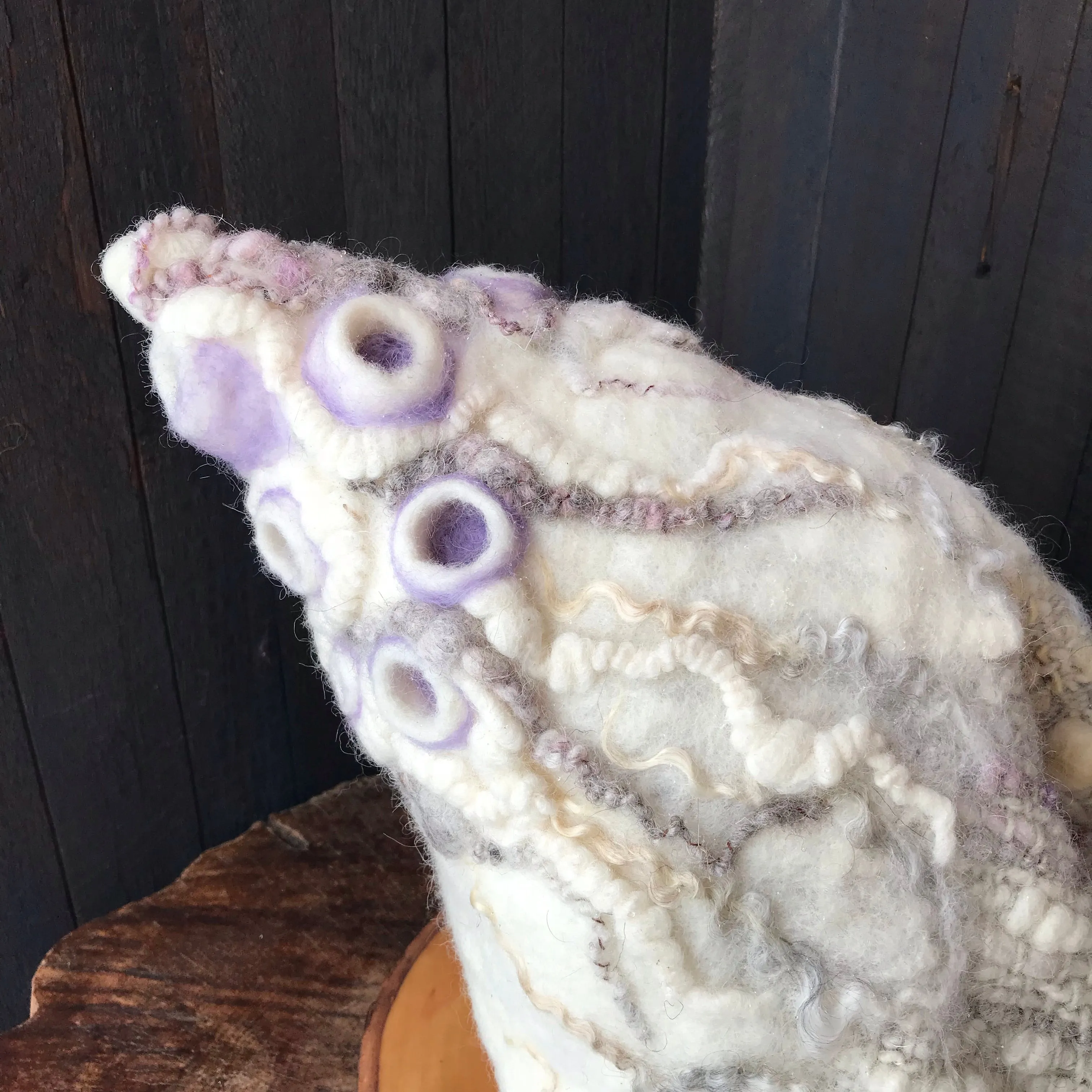Hand woven and Felted Hooded SCARF | ready to ship | One size 35” x 10”