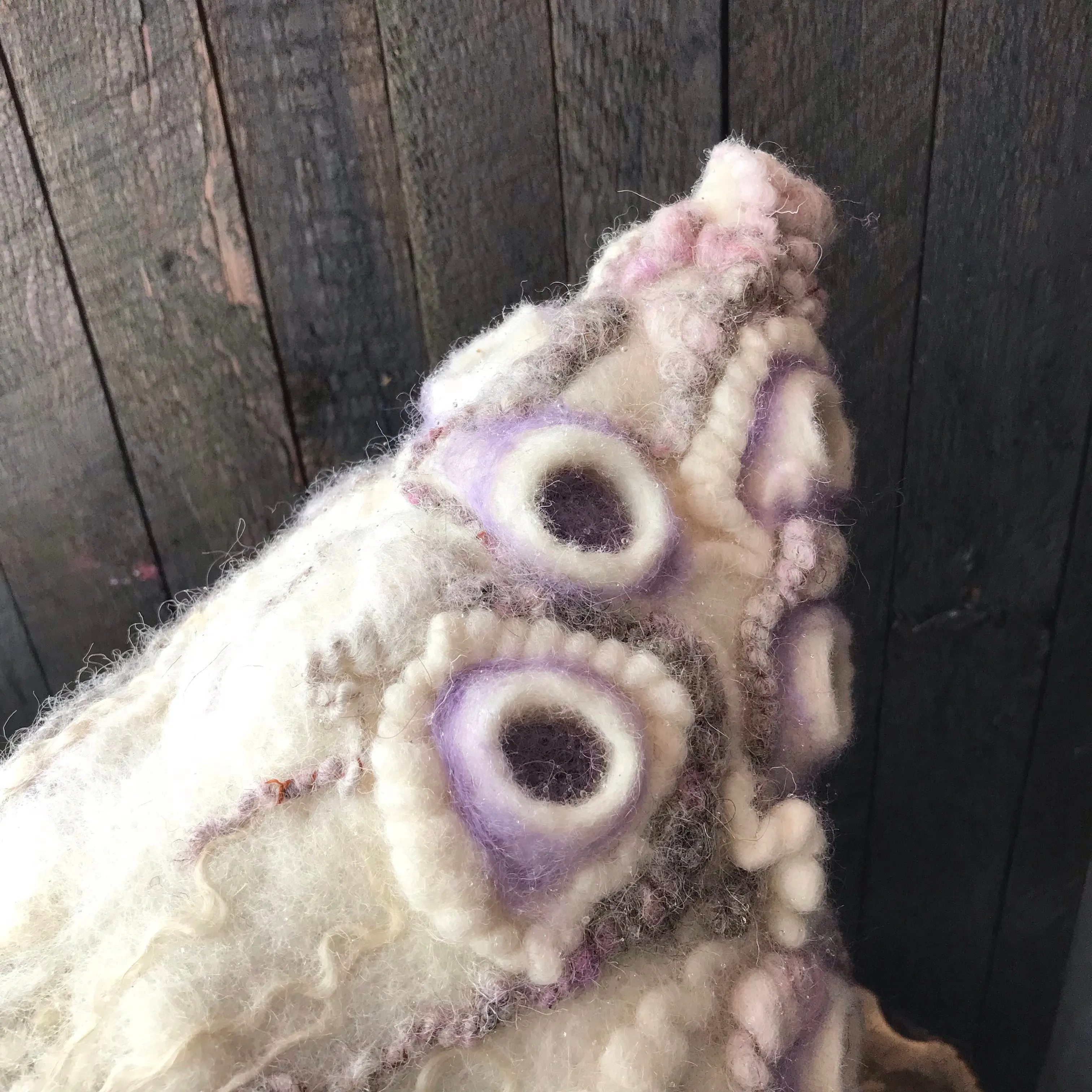 Hand woven and Felted Hooded SCARF | ready to ship | One size 35” x 10”