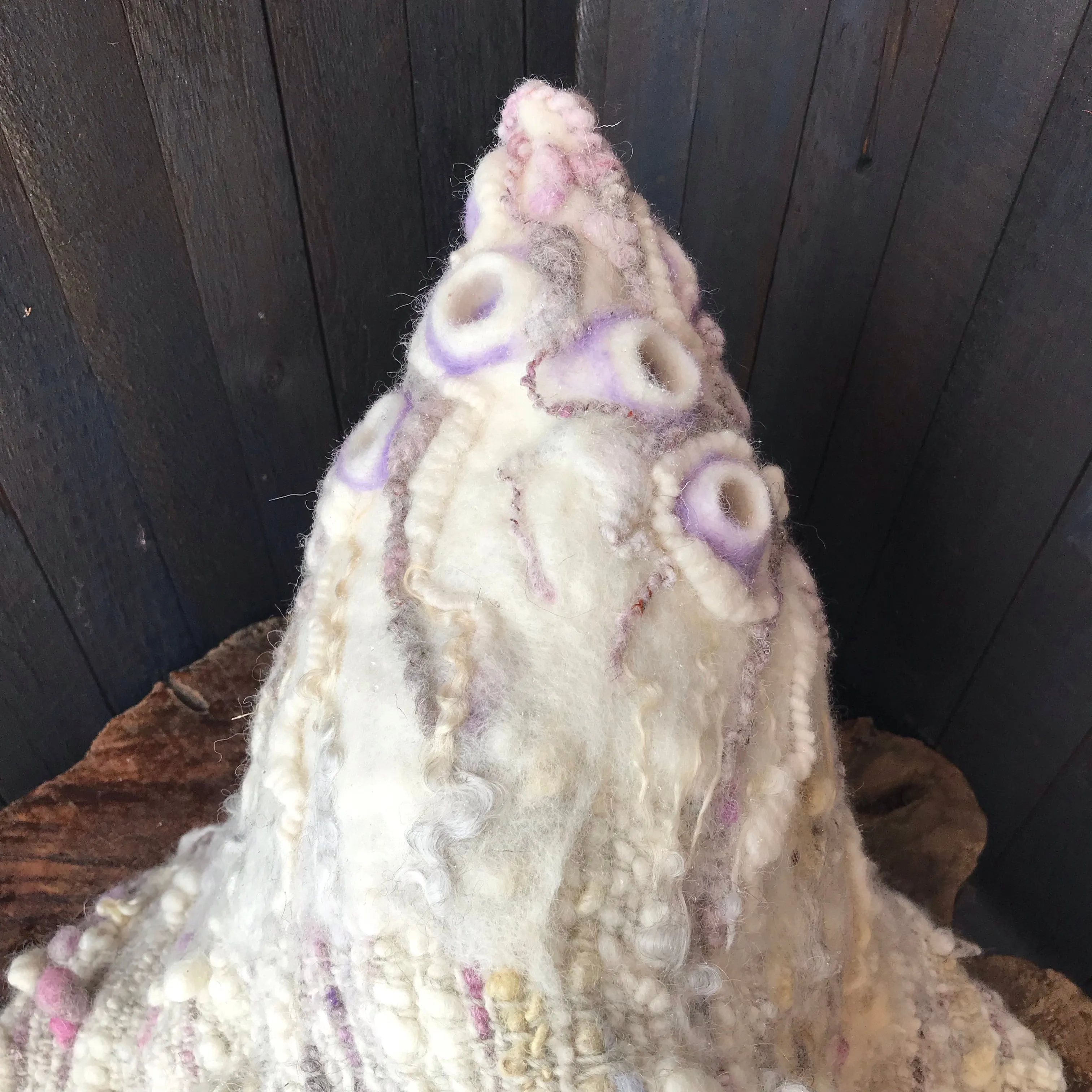 Hand woven and Felted Hooded SCARF | ready to ship | One size 35” x 10”