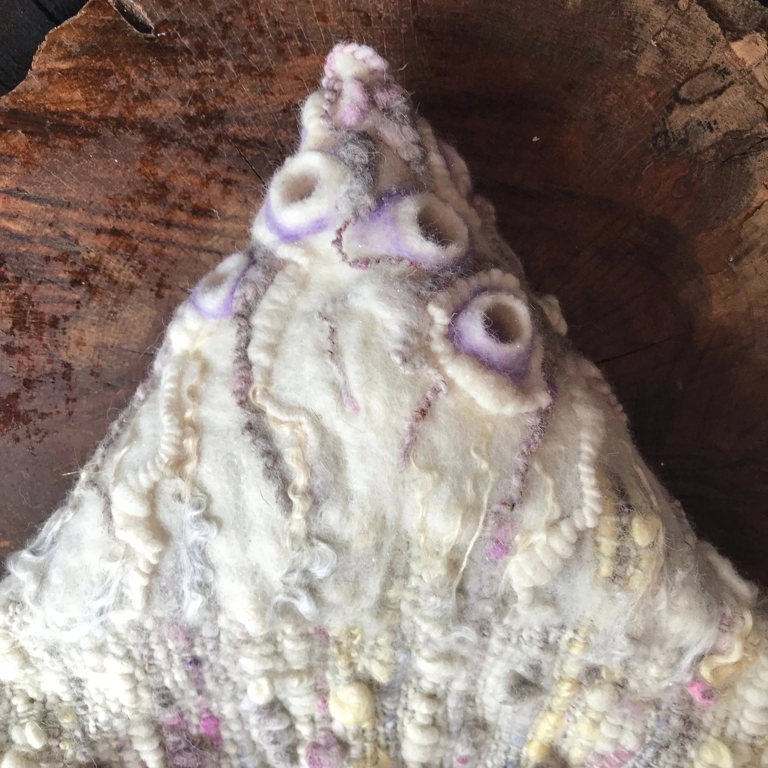 Hand woven and Felted Hooded SCARF | ready to ship | One size 35” x 10”