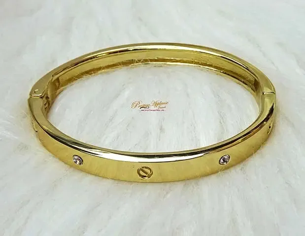 Popular Quality Gold with Crystal New Design New Trend Ladies Bangle Gift