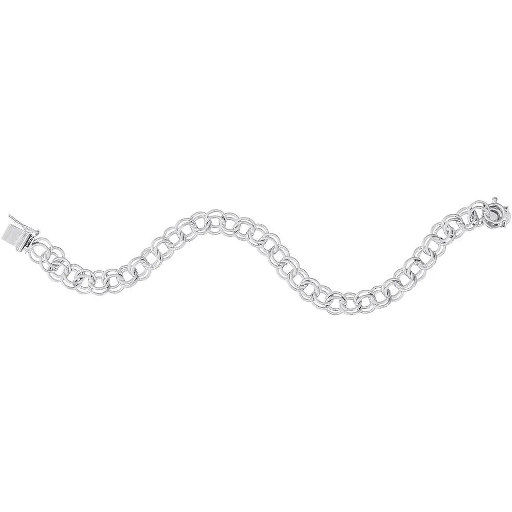 Rembrandt Charms - Large Double link Curb Classic Charm Bracelet - 20-0025