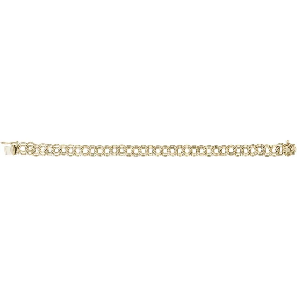 Rembrandt Charms - Large Double link Curb Classic Charm Bracelet - 20-0025