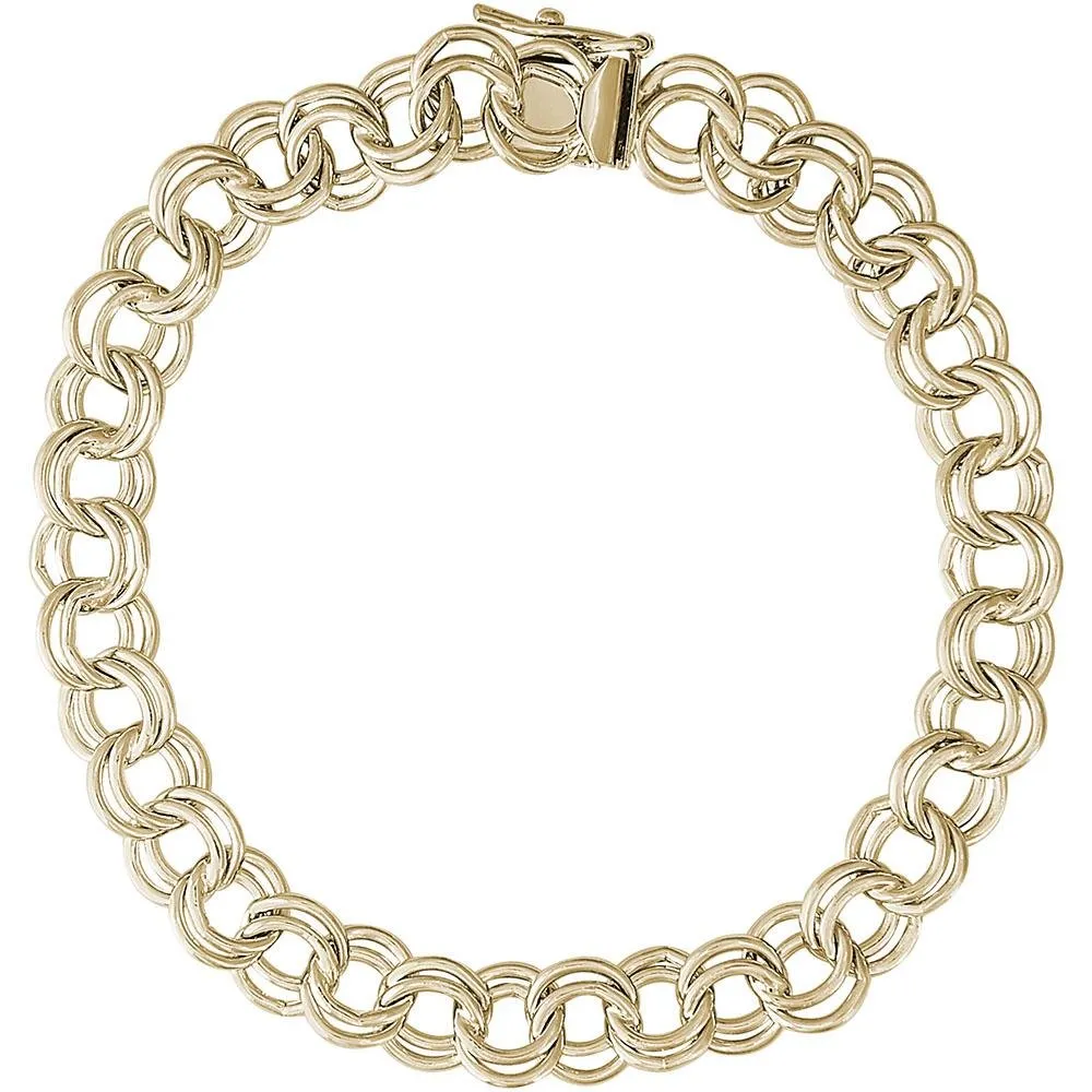 Rembrandt Charms - Large Double link Curb Classic Charm Bracelet - 20-0025