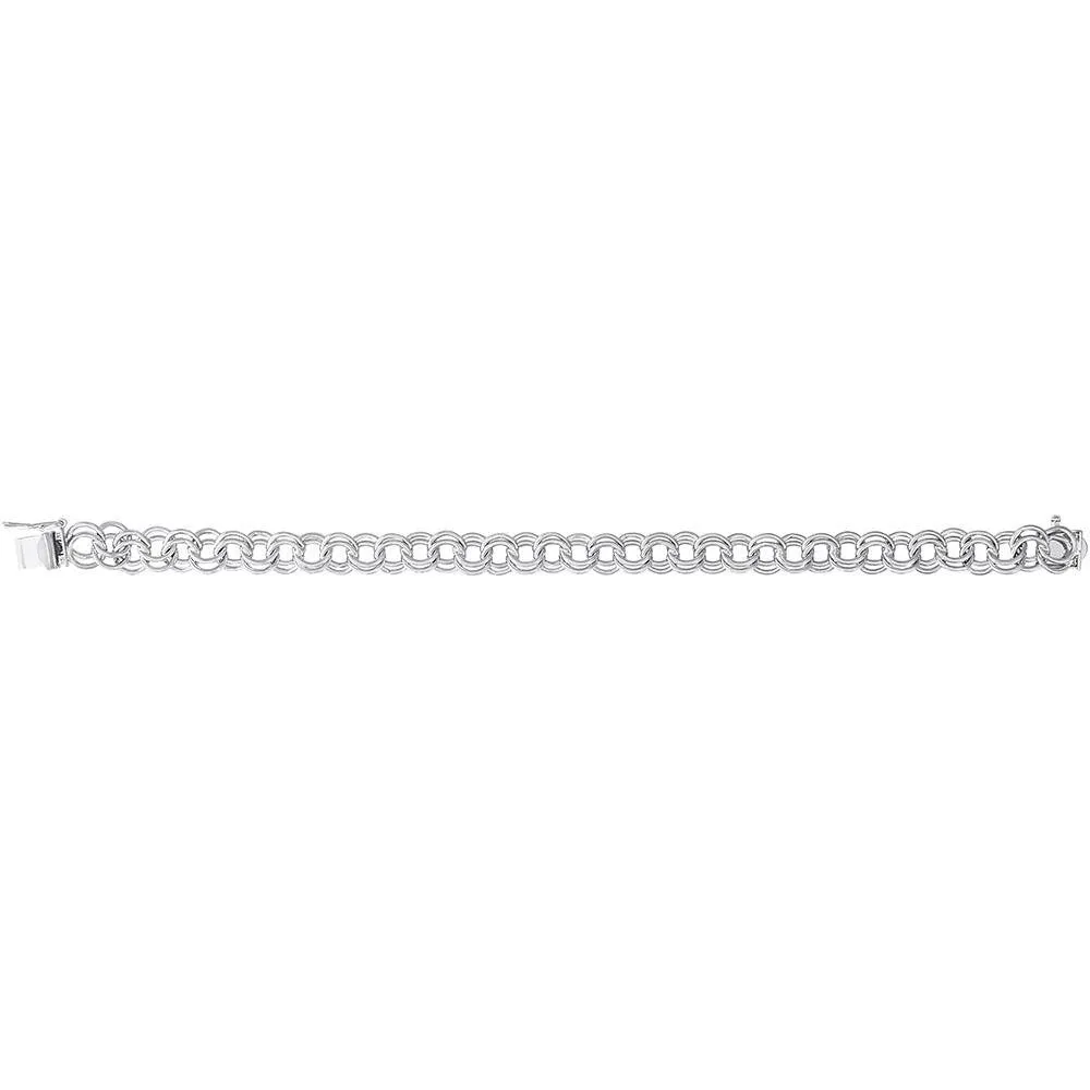 Rembrandt Charms - Large Double link Curb Classic Charm Bracelet - 20-0025