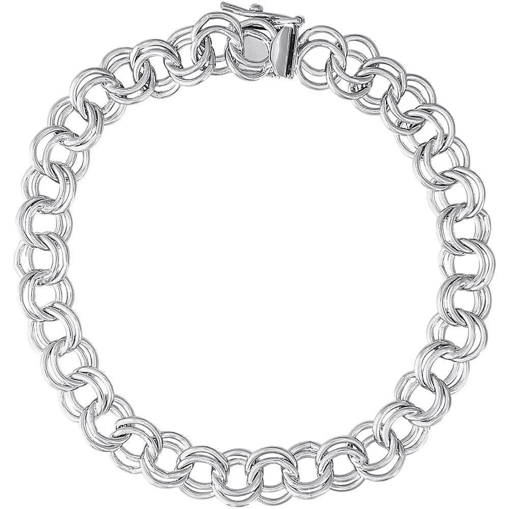 Rembrandt Charms - Large Double link Curb Classic Charm Bracelet - 20-0025