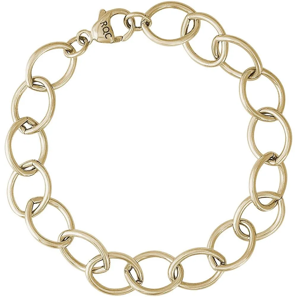 Rembrandt Charms - Single Link Open Curb Classic Charm Bracelet - 20-0116