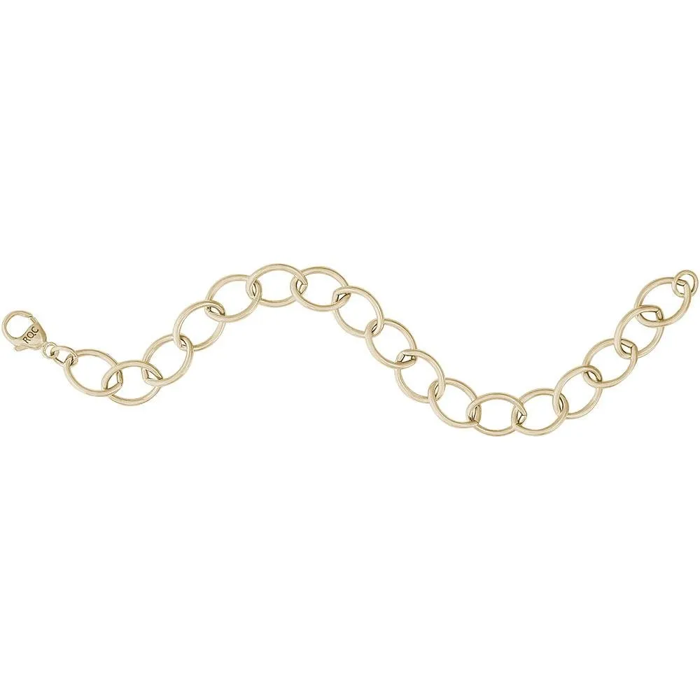 Rembrandt Charms - Single Link Open Curb Classic Charm Bracelet - 20-0116