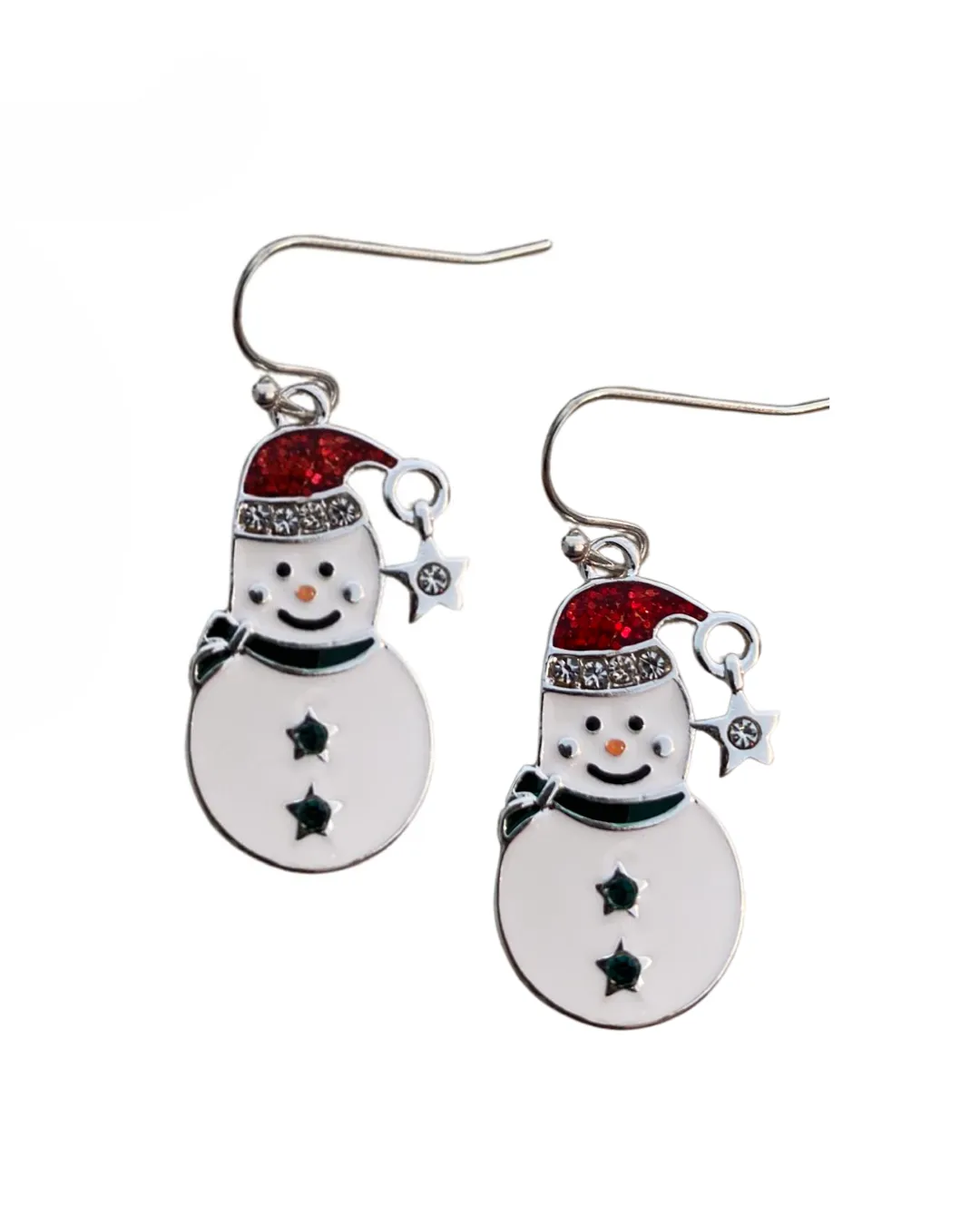 Snowman Earrings - French Hook