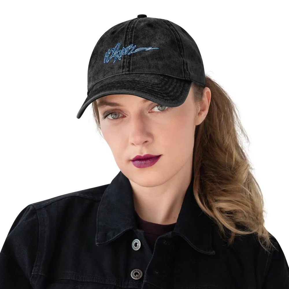 Unisex Script Vintage Cotton Twill Cap