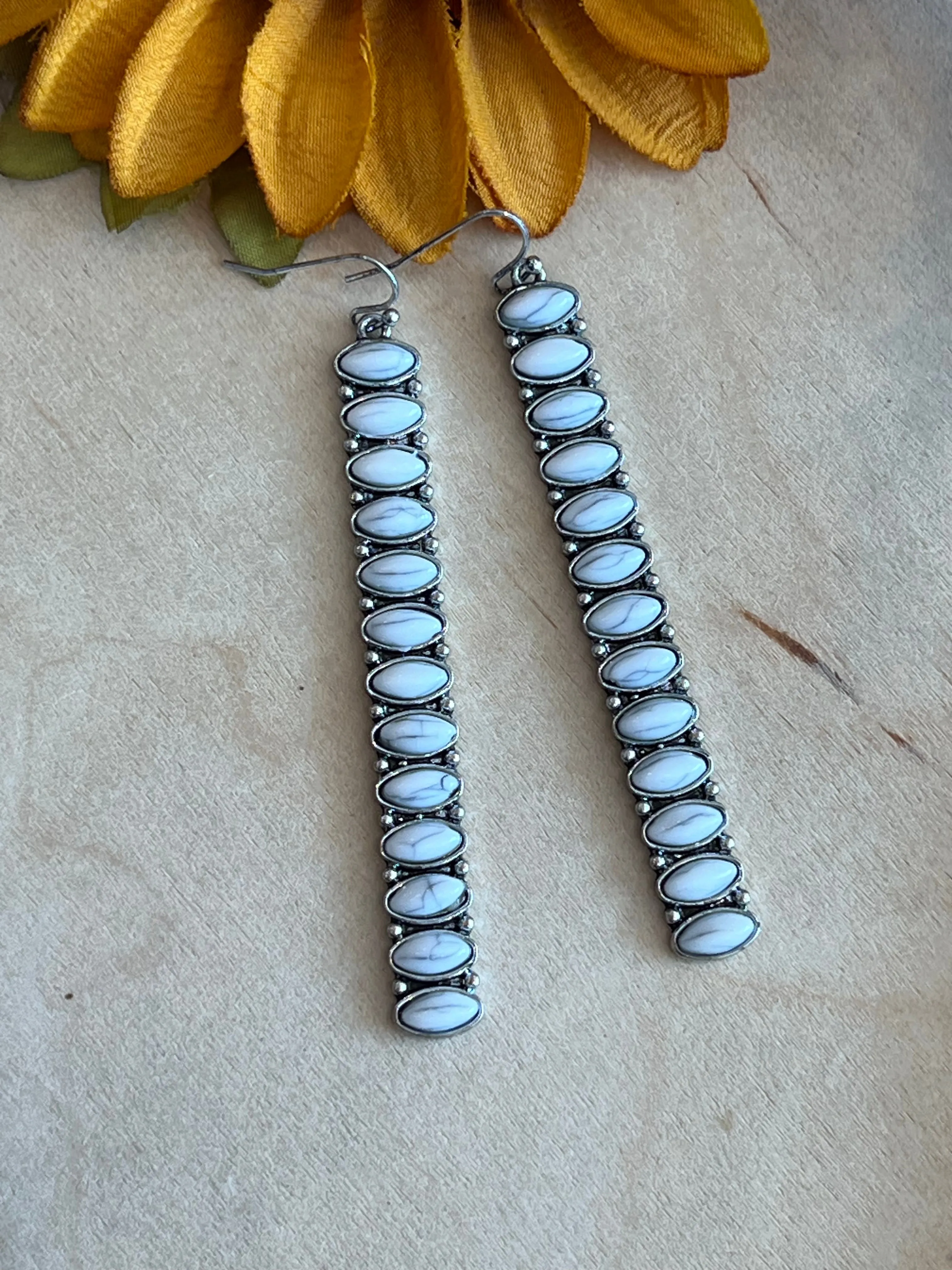 White Trail Earrings